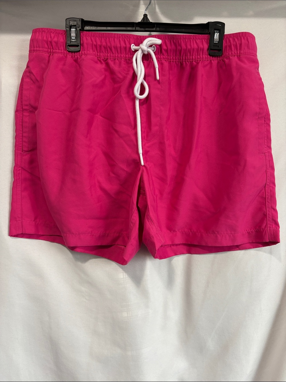 Amazon Essentials Women's Hot Pink Swim Bottoms with White Drawstring